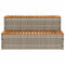 Hottub-opstap 100x50x50,5 cm poly rattan&massief acaciahout