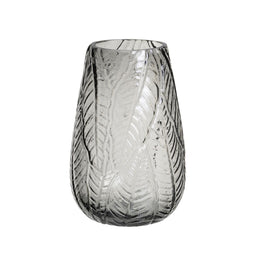 Vaas Grijs Glas 17 x 17 x 26 cm