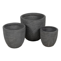 Plantenbakkenset Grijs 37 x 37 x 35 cm (3 Stuks)