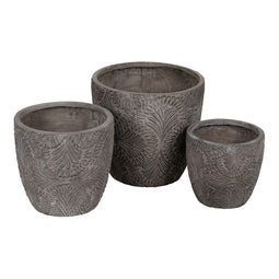 Plantenbakkenset Grijs 37 x 37 x 35 cm (3 Stuks)