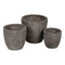 Plantenbakkenset Grijs 37 x 37 x 35 cm (3 Stuks)