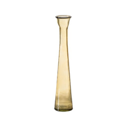 Vaas Geel Gerecycled glas 8,2 x 8,2 x 40 cm