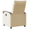 Fauteuil verstelbaar stof crmekleurig