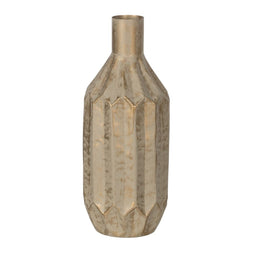 Vaas Beige Gouden Ijzer 23 x 23 x 52 cm