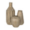 Vaas Beige Gouden Ijzer 23 x 23 x 52 cm
