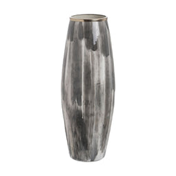 Vaas Wit Zwart Aluminium Kristal 23 x 23 x 61 cm