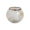 Vaas Wit Champagne Aluminium Kristal 19 x 19 x 13 cm