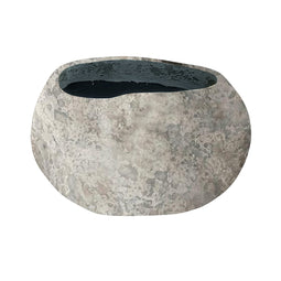 PTMD Hiranya Grey Round Organic Shaped GRC Pot M