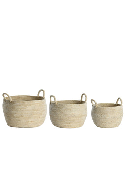 Light&living Mand S/3 Ø23x23+Ø29x26+Ø33x30 cm KILBAHA crème