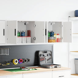 Garagewandkasten 2 st spaanplaat wit