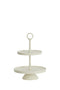 Light&living Etagere 2 laags Ø24x37 cm LUTEK crème