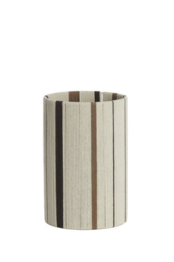 Light&living Kap cilinder 20-20-30 cm MEDAN crème+bruin+donker bruin