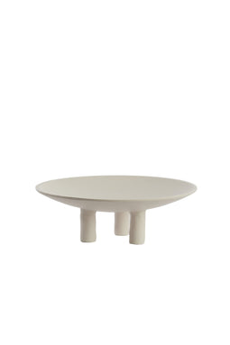 Light&living Plateau op voet Ø30,5x10,5 cm TABUA crème