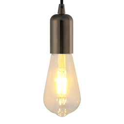 Lamphouders 2 st glanzend zwart E27