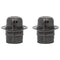 Lamphouders 2 st glanzend zwart E27