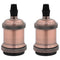 Lamphouders 2 st rood brons E27