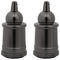 Lamphouders 2 st glanzend zwart E27