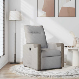 Fauteuil verstelbaar stof wolk grijs