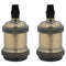 Lamphouders 2 st brons E27