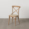 Keukenstoel Beige Natuurlijk Rubberwood Katoen Polyester 44 x 42 x 88 cm