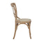 Keukenstoel Beige Natuurlijk Rubberwood Katoen Polyester 44 x 42 x 88 cm