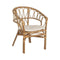Keukenstoel Wit Honing Rotan 58 x 59 x 78 cm