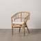 Keukenstoel Wit Honing Rotan 58 x 59 x 78 cm