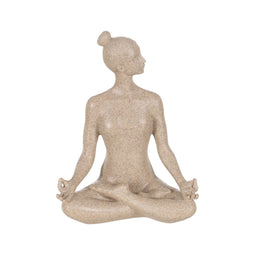 Decoratieve figuren Beige Yoga 17,5 x 10,5 x 22,5 cm
