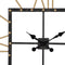 Muurklok Zwart Gouden Ijzer 80 x 3,5 x 80 cm