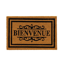 Deurmat BIENVENUE Bruin Zwart PVC Kokosvezel 60 x 40 x 1,5 cm