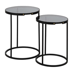 Set van 2 tafels Zwart 46 x 46 x 60 cm (2 Stuks)