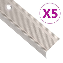 Trapneuzen L-vormig 5 st 100 cm aluminium champagnekleurig