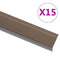 Trapneuzen L-vormig 15 st 100 cm aluminium bruin