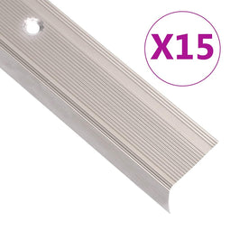 Trapneuzen L-vormig 15 st 100 cm aluminium champagnekleurig