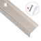 Trapneuzen L-vormig 15 st 100 cm aluminium champagnekleurig