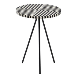 Bijzettafel Wit Zwart 38 x 38 x 50 cm