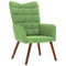 Relaxstoel met voetenbank fluweel lichtgroen