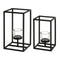 Set van placemats Zwart Kristal Ijzer 14 x 14 x 25 cm (2 Stuks)