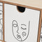 Doos-Juwelenkistje ONE LINE Wit Zwart Natuurlijk Hout MDF 40 x 12 x 20 cm
