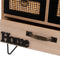 Doos-Juwelenkistje HEARTS Wit Zwart Natuurlijk Hout Riet Plastic Hout MDF 22 x 10 x 25 cm