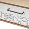 Doos-Juwelenkistje ONE LINE Wit Zwart Natuurlijk Hout MDF 39 x 10 x 11 cm