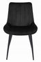 Eetkamerstoel SOSA - 2 stuks - zwart - velours - metaal