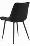 Eetkamerstoel SOSA - 2 stuks - zwart - velours - metaal