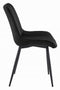 Eetkamerstoel SOSA - 2 stuks - zwart - velours - metaal