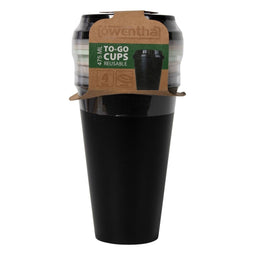 Lowenthal To Go Cups 475 ml 4 Stuks Zwart