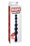 NMC 9.5 INCH RIBBED SILICONE ANAL BALL BEADS BLACK