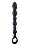 NMC 10 INCH RIBBED SILICONE ANAL BALL BEADS BLACK