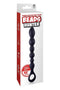 NMC 10 INCH RIBBED SILICONE ANAL BALL BEADS BLACK