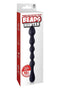 NMC 10.5 INCH RIBBED SILICONE ANAL BALL BEADS BLACK
