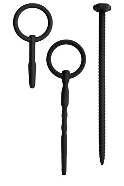 NMC 3 IN 1 SILICONE URETHRAL SOUND KIT SET BLACK